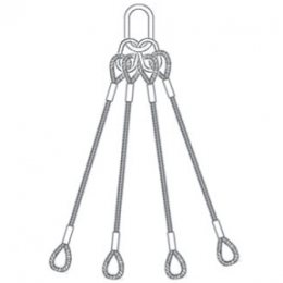 Four Square Rope Wire Rope 4 leg - TTC Lifting