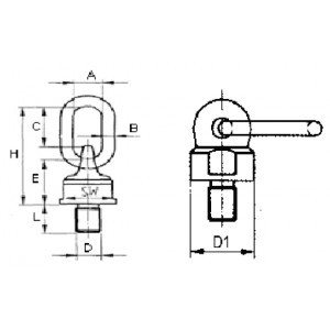 Rotating Eyebolt with Ring - Grade100 Rotating Eyebolt with Ring - Grade100