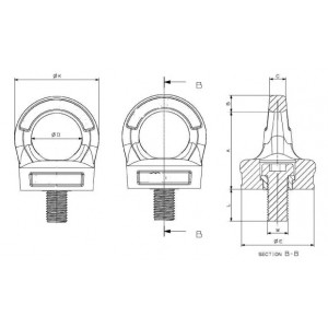 Swivel Eyebolt - Grade 100 c/w Key Swivel Eyebolt - Grade 100 c/w Key