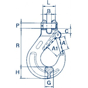 Clevis Sling Hook With Latch